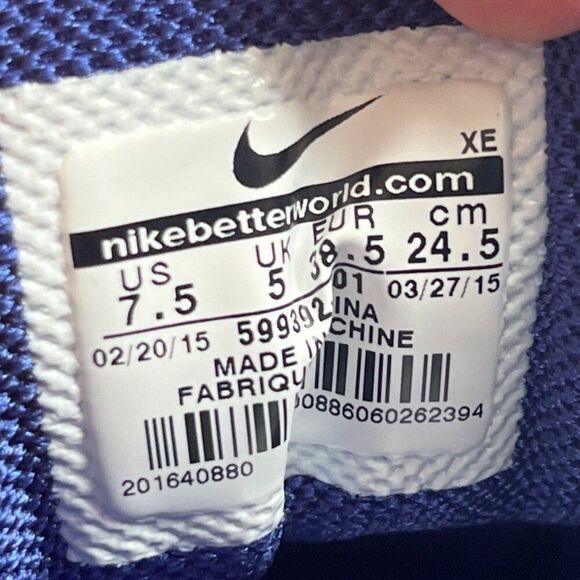 NEW Nike Zoom Pegasus 30 Athletic Running Shoe Womens Size 7.5 599392-401 Blue - Picture 3 of 7